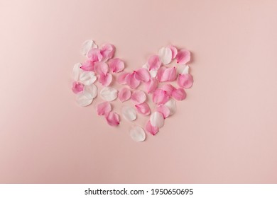 floral leaves of cherry blossom are stacked shaped hart