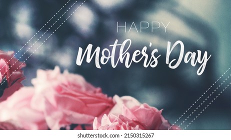 Floral Mother's Day Background With Soft, Feminine And Modern Color Scheme.