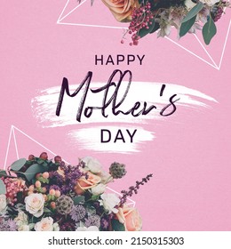 Floral Mother's Day Background With Soft, Feminine And Modern Color Scheme.