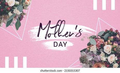 Floral Mother's Day Background With Soft, Feminine And Modern Color Scheme.