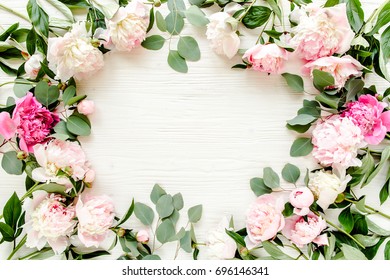 Floral Pattern Frame Made Beautiful Pink Stock Photo 657767848 ...