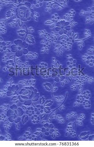 Floral pattern on the old leather
