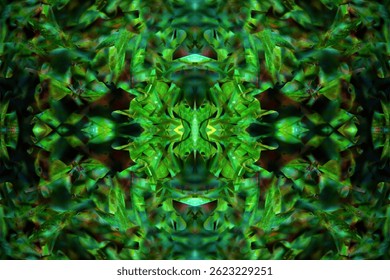 floral symmetrical patterns created by shooting in a kaleidoscope