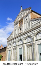 Florence - Basilica San Miniato Al Monte. Old Town Romanesque Architecture In Tuscany, Italy.