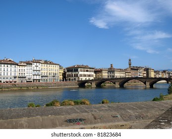 Florence - Buildings Along Arno Seen From Oltrarno