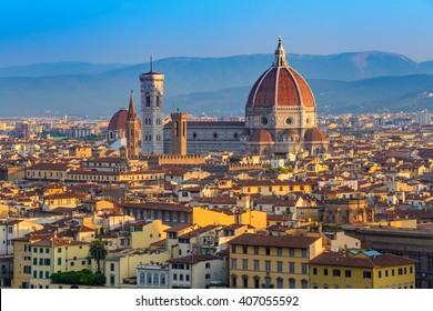 Florence Duomo And City Skyline, Florence, Italy