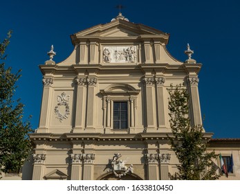 Florence, Italy - 26 October, 2019 : The Facade Of San Marco (Museo Nazionale Di San Marco) In Florence, Tuscany, Italy