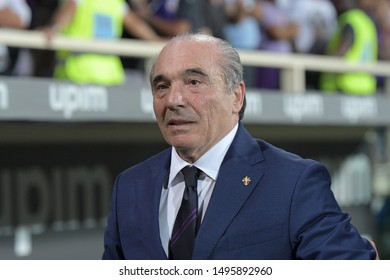 Florence, Italy, Agost 24th, 2019: football Serie A match between Fiorentina vs Napoli at Artemio Franchi Stadium.In the pic: Fiorentina president Rocco Commisso