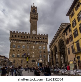 Florence / Italy - April 16 2018: Palazzo Vecchio