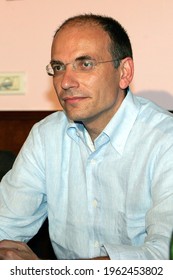 Florence, Italy - August 29 2007: Enrico Letta Speaks During A Public Meeting.