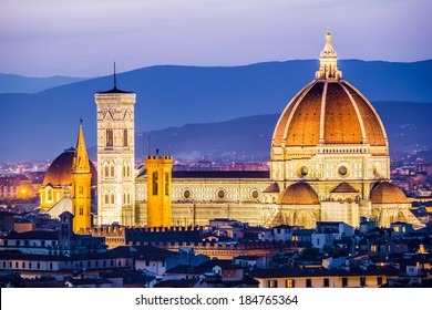 Florence Italy Cathedral Brunelleschi Dome Sunset Stock Photo 184765364 ...