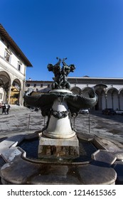 FLORENCE, ITALY - FEBRUARY 04: Fountain Of The Sea Monsters In Florence On February 04, 2018 