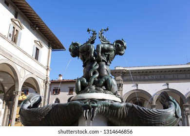 FLORENCE, ITALY - FEBRUARY 04: Fountain Of The Sea Monsters In Florence On February 04, 2018