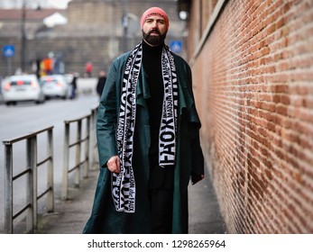 FLORENCE, Italy- January 9 2019: Raimondo Rossi on the street during the Pitti 95.