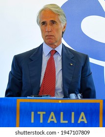 Florence, Italy - June 12 2020: Giovanni Malagò, Current President Of The Italian National Olympic Committee (CONI). Since 1 January 2019 He Is A Member Of The International Olympic Committee.