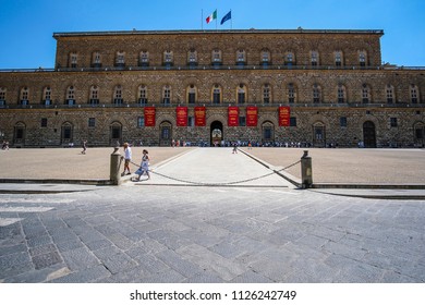 Florence, Italy - June, 5, 2017: Pitty Palace in Florence, Italy