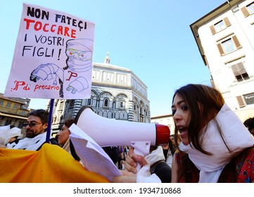 Florence, Italy - May 06 2011: General Strike Called By The CGIL (Italian General Confederation Of Labor) Trade Union