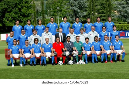 FLORENCE, ITALY - May 27, 2008: 
UEFA Euro 2008 Austria-Switzerland
Italian National Soccer Team Poses 
During The Italy's Official Team Photoshooting At The Coverciano Training Center.