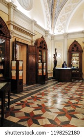 Florence, ITALY - NOVEMBER 8, 2014: Interior At Officina Profumo Farmaceutica Di Santa Maria Novella                               