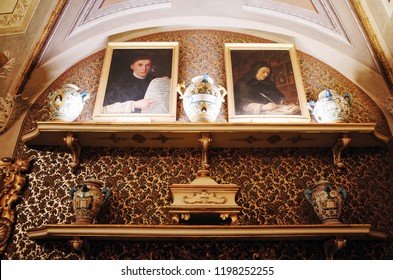 Florence, ITALY - NOVEMBER 8, 2014: Interior At Officina Profumo Farmaceutica Di Santa Maria Novella                               