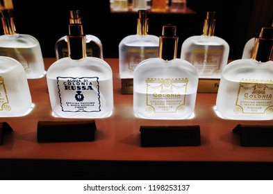 Florence, ITALY - NOVEMBER 8, 2014: Perfumes At Officina Profumo Farmaceutica Di Santa Maria Novella                               