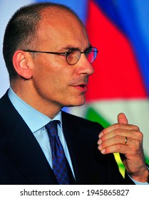 Florence, Italy - October 23 2013: Enrico Letta Speaks During A Political Congress