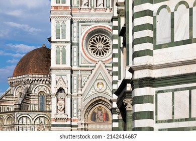 Florence, Italy. The romantic and colorful cathedral - also named Duomo di Firenze - built by Medici family in the Renaissance era.