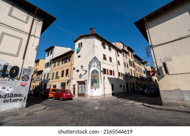 Florence, Italy - September 13, 2021: Florence Alley