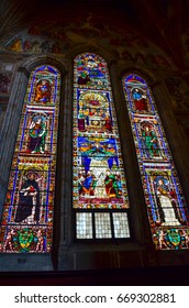 Florence, Italy - September 14, 2016: Santa Maria Novella, Tornabuoni Chapel