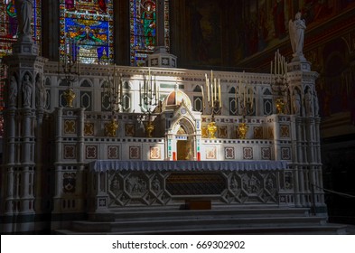 Florence, Italy - September 14, 2016: Santa Maria Novella, Tornabuoni Chapel