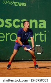 FLORENCE, Italy - September 28th 2019: Philipp Kohlschreiber during the ATP Challenger Firenze Tennis Cup semifinal