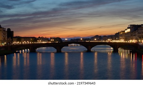 Florence - Sunset Above The River Arno