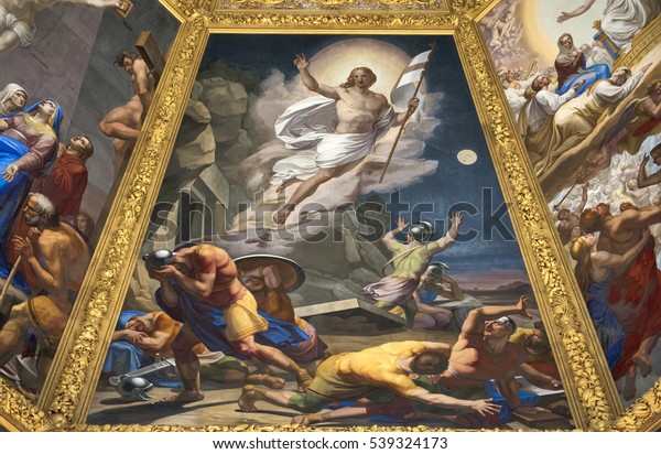 Florencedecember 16 Mural Paintings On Ceilings Stock Photo Edit