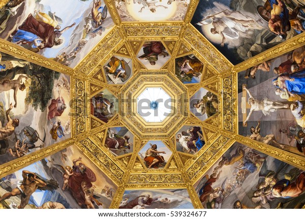 Florencedecember 16 Mural Paintings On Ceilings Stock Photo Edit