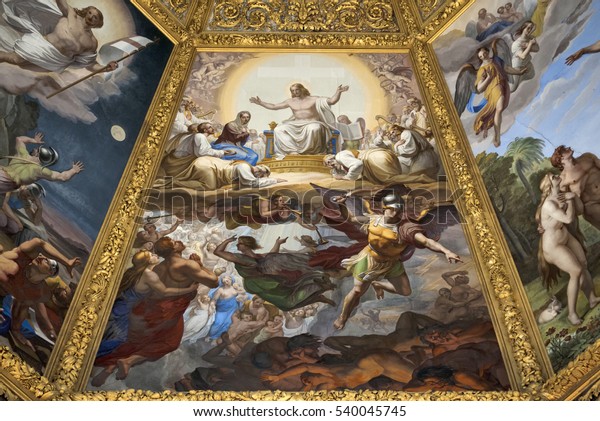 Florencedecember 16 Mural Paintings On Ceilings Stock Photo Edit