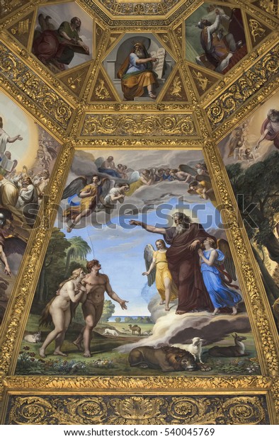 Florencedecember 16 Mural Paintings On Ceilings Stock Photo Edit