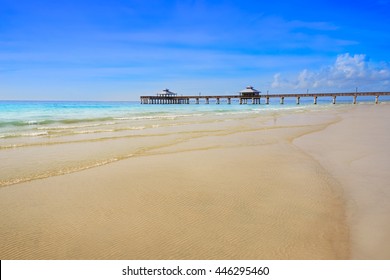 Florida Fort Myers Pier Beach In USA