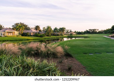 Florida Golf Community At Sunset