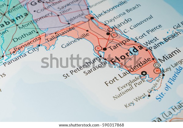 Florida Map Stock Photo (Edit Now) 590317868