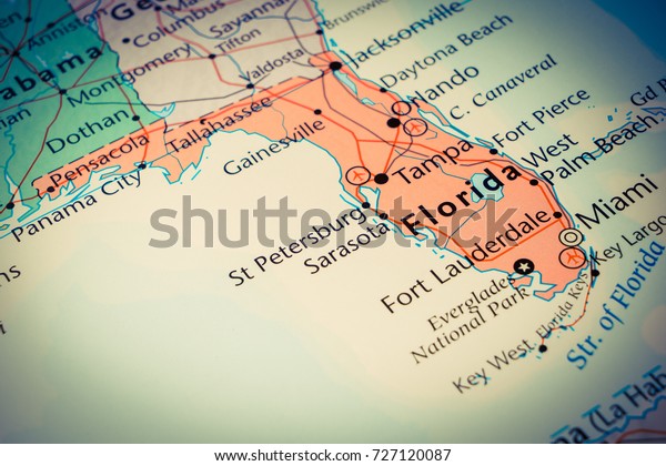 Florida Map Stock Photo 727120087 | Shutterstock