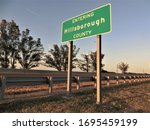 Florida road sign: Entering Hillsborough County.  Along causeway between Tampa and Clearwater, Florida