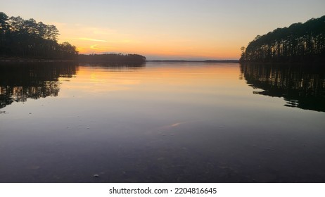 Florida Sunset Over Calm Glassy Lake