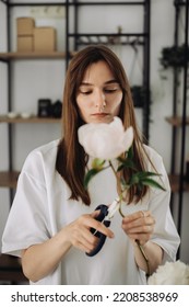 Florist Cutting Flower Stems - Stock Photo