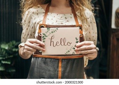 Florist With A Hello Card Mockup