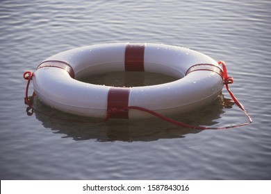 Flotation Device Floating In Water