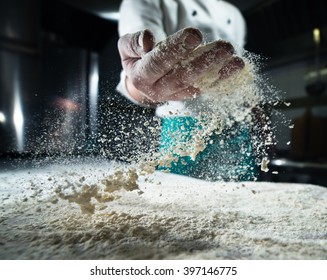 Flour Baker In Kitchen