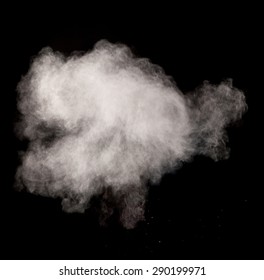 Flour on black background - Shutterstock ID 290199971