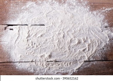 flour on the table