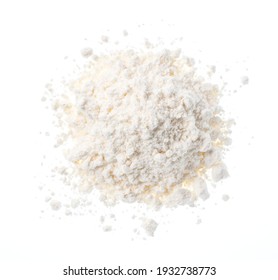 Flour placed on a white background. View from above. - Shutterstock ID 1932738773
