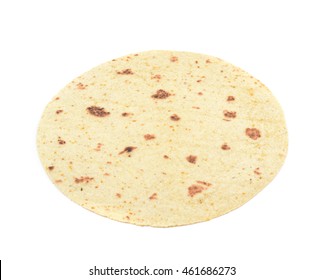 Flour Tortilla Flatbread Isolated Over The White Background